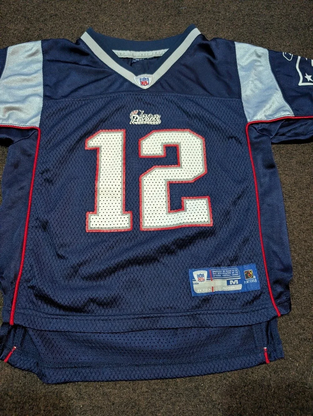 Vintage Reebok New England Patriots Tom Brady Jersey Kids Youth Medium